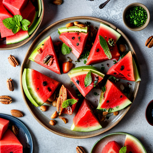 Delicious Watermelon and pecans dish 93269